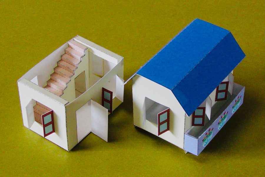 2階建ての家08を2つに分解した写真 ©︎2023 kids-idea.com
