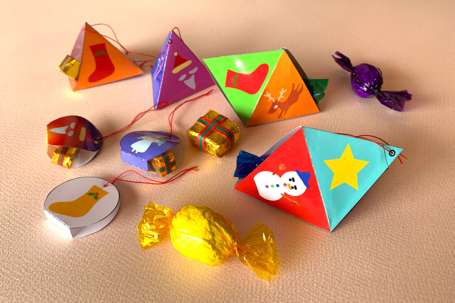 【ダウンロード商品】クリスマスの飾り(4種)をつくってみよう