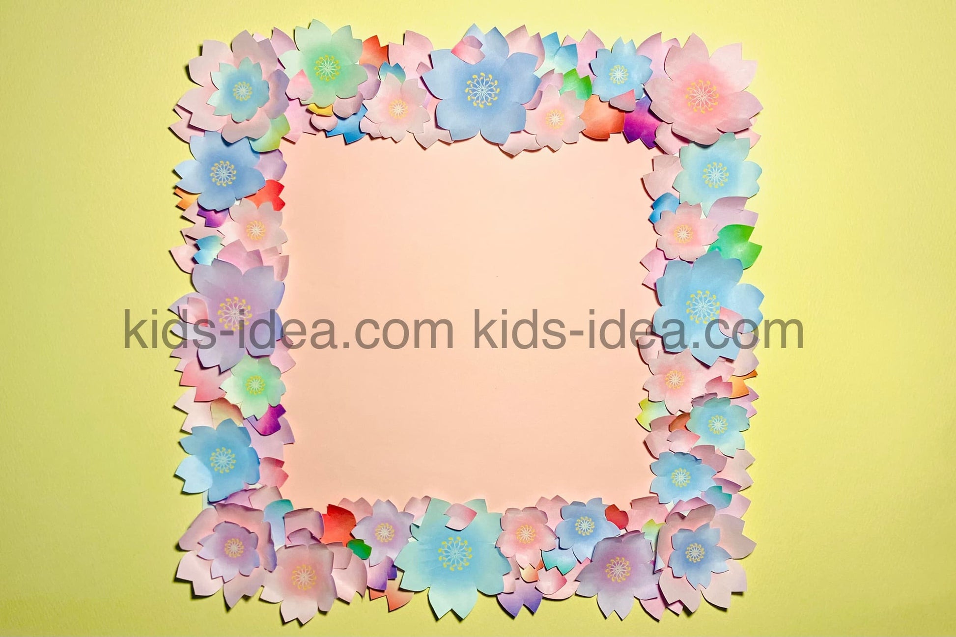 Sample of picture frame made with cherry blossom 01 pattern
