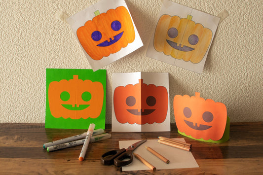 [Downloadable Product] Simple Pumpkin Pattern Set of 2 (Black and White/Color)