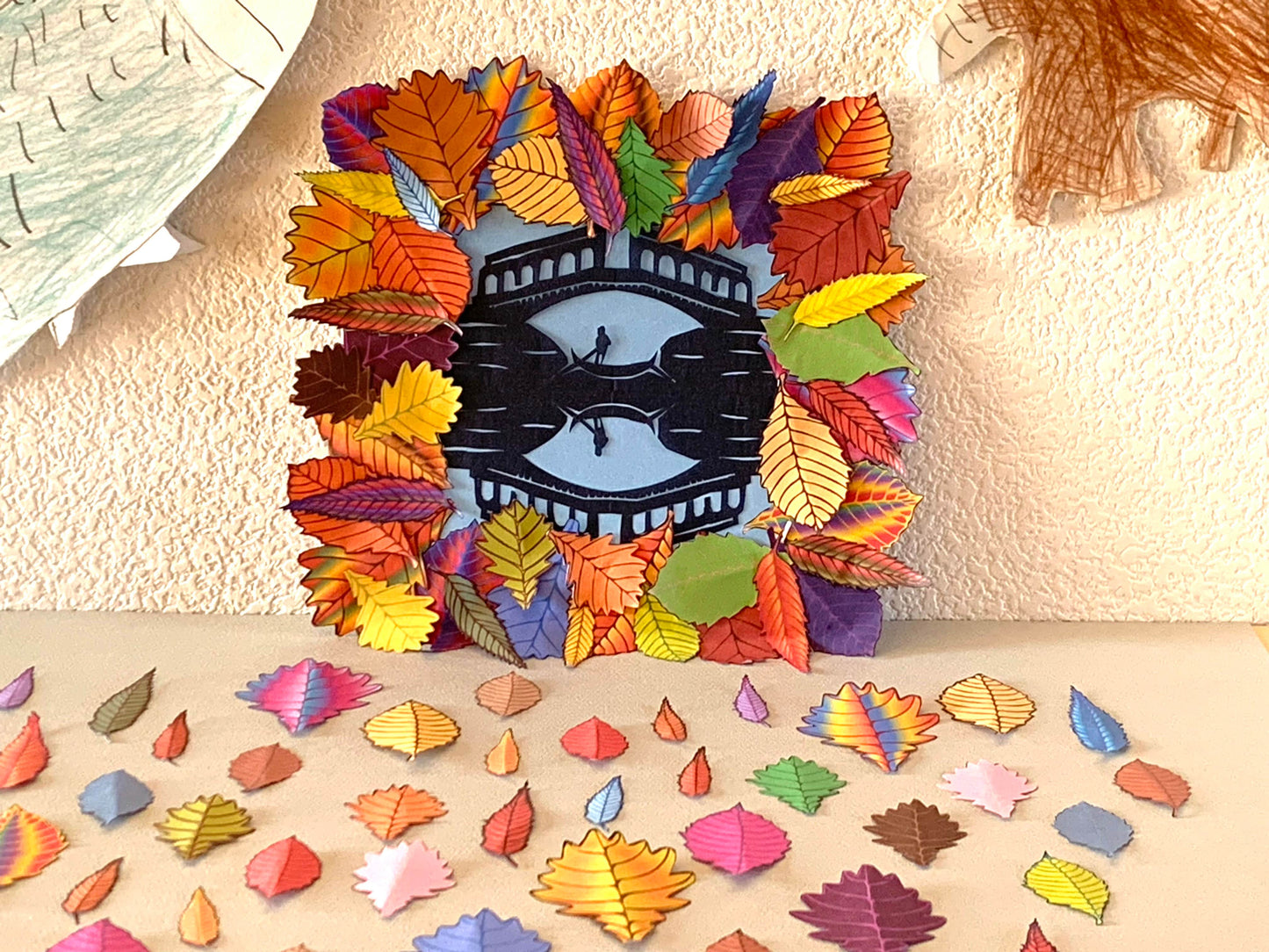 [Shipping item] Fallen leaves pattern (2 color, 1 black and white)