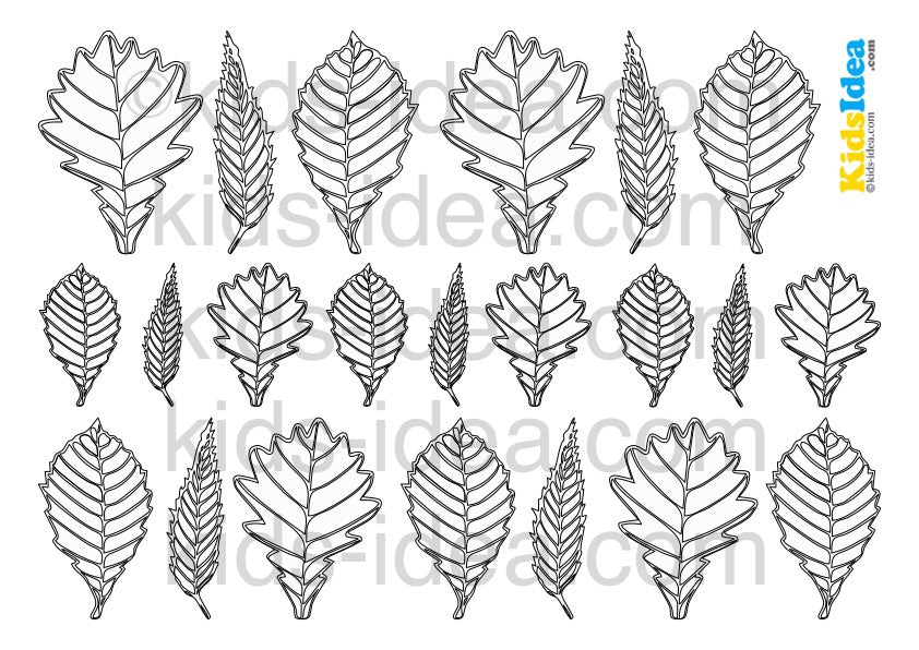 [Downloadable product] Fallen leaf patterns (2 color, 1 black and white)